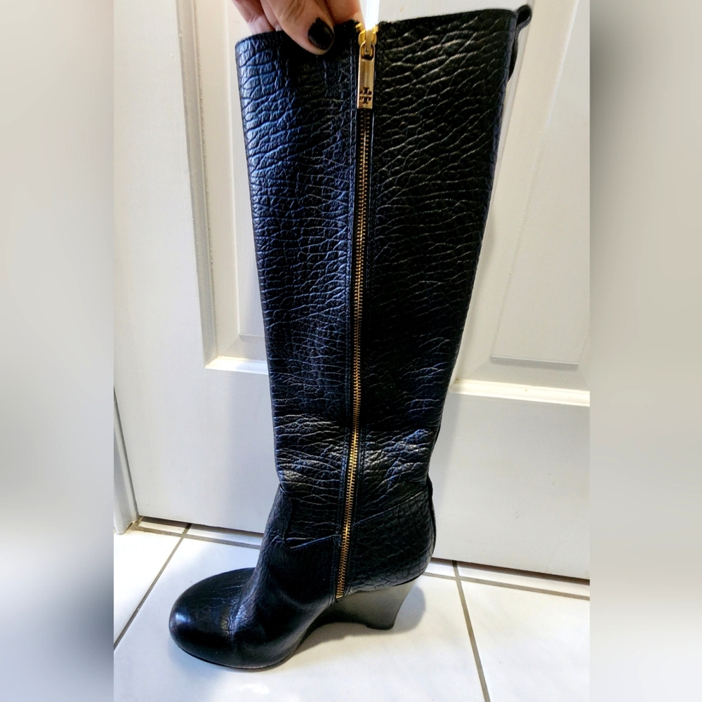 Tory Burch Crocodile Knee High Boots